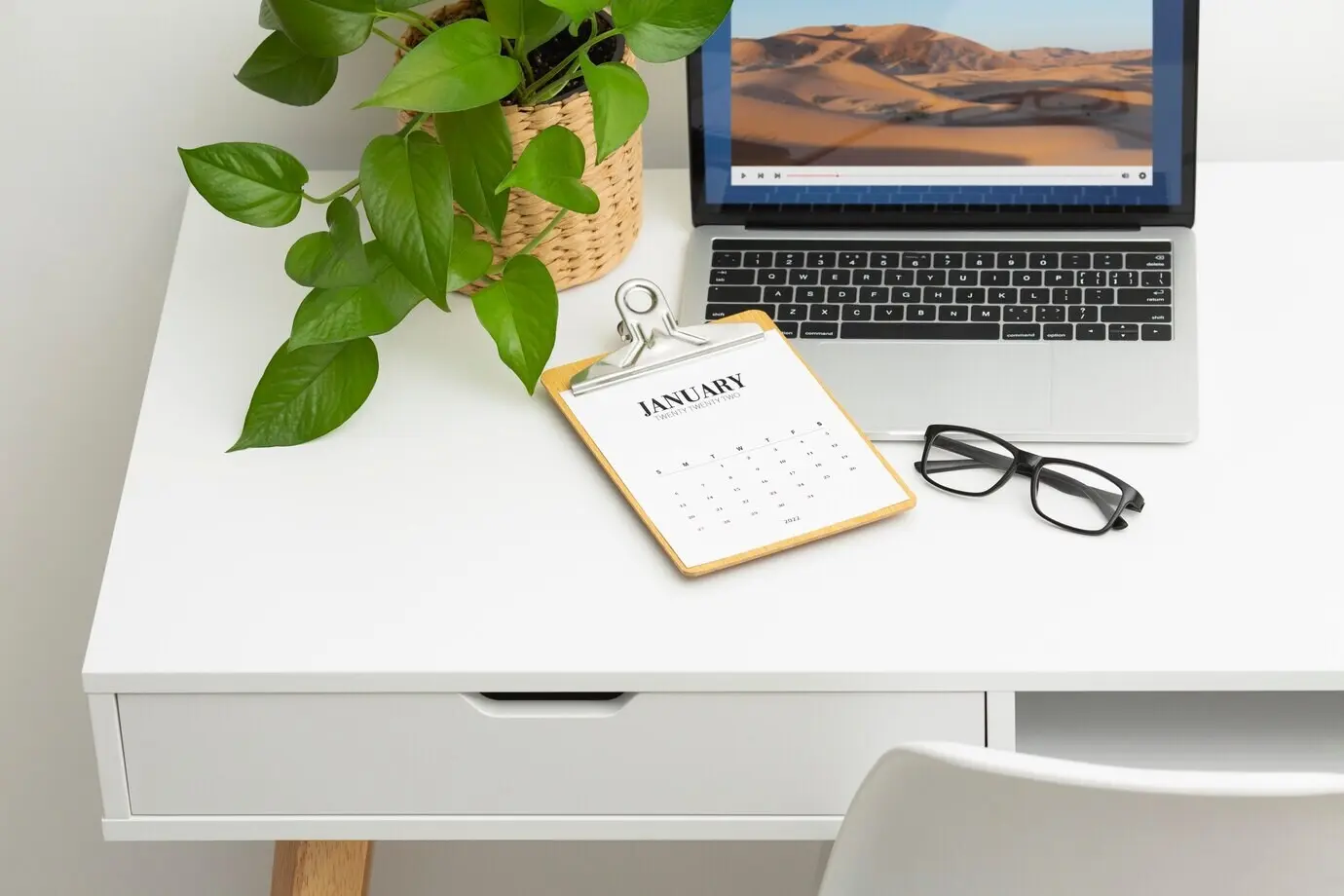 Concepto de fijación de metas desde un ángulo alto